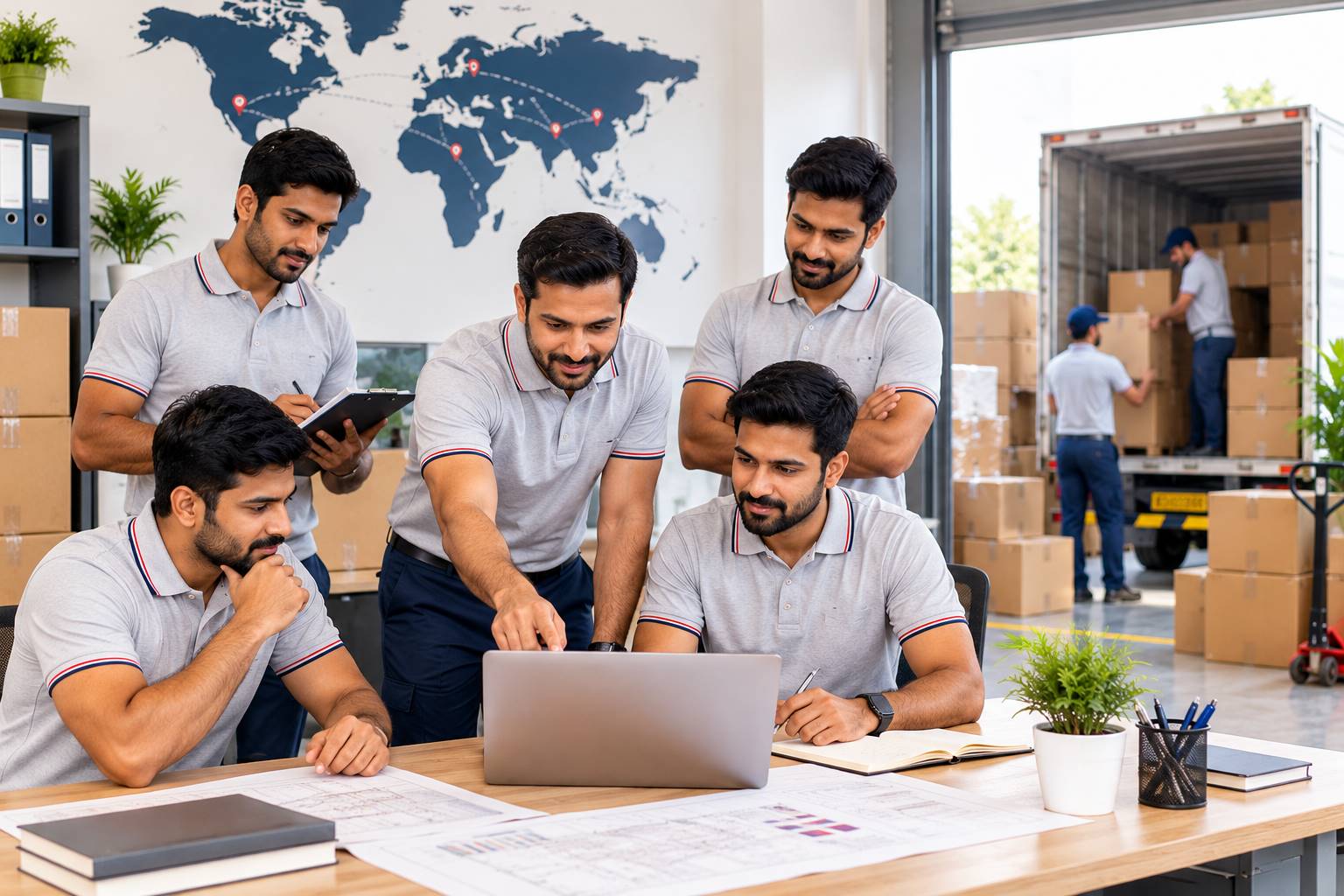 Global Relocation Packers and Movers team handling a move